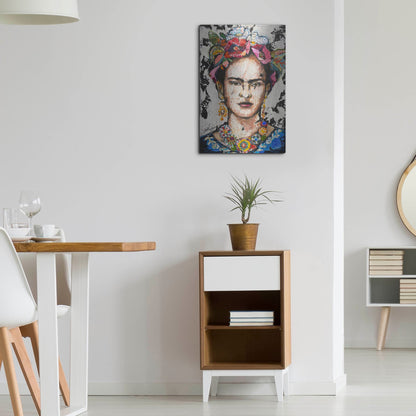 Luxe Metal Art 'Frida' by St. Hilaire Elizabeth, Metal Wall Art,16x24