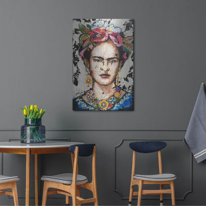 Luxe Metal Art 'Frida' by St. Hilaire Elizabeth, Metal Wall Art,24x36