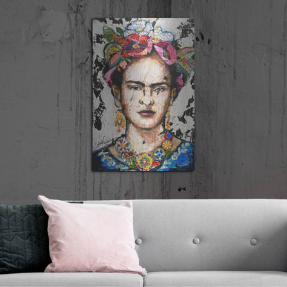 Luxe Metal Art 'Frida' by St. Hilaire Elizabeth, Metal Wall Art,24x36