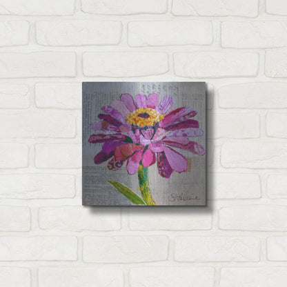 Luxe Metal Art 'Z is for Zinnia' by St. Hilaire Elizabeth, Metal Wall Art,12x12