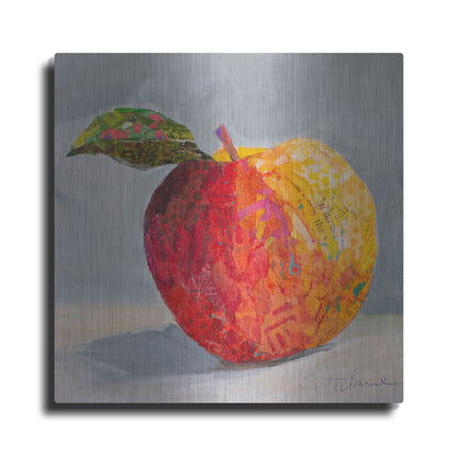 Luxe Metal Art 'A is for Apple' by St. Hilaire Elizabeth, Metal Wall Art