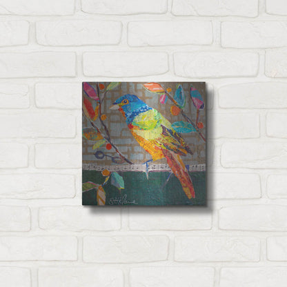 Luxe Metal Art 'Bunting Blue' by St. Hilaire Elizabeth, Metal Wall Art,12x12