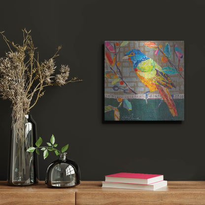 Luxe Metal Art 'Bunting Blue' by St. Hilaire Elizabeth, Metal Wall Art,12x12