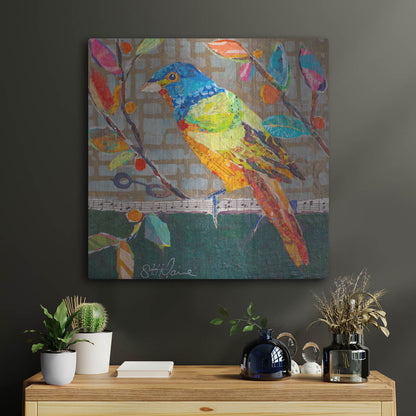 Luxe Metal Art 'Bunting Blue' by St. Hilaire Elizabeth, Metal Wall Art,24x24