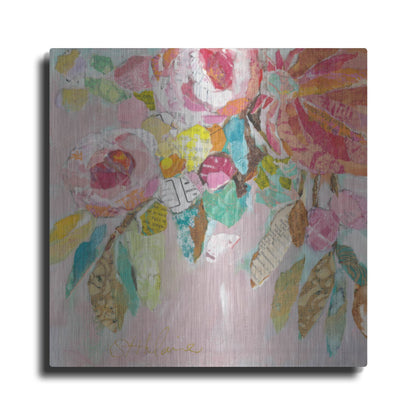 Luxe Metal Art 'Dream Floral 1' by St. Hilaire Elizabeth, Metal Wall Art