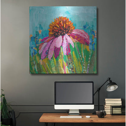 Luxe Metal Art 'Coneflower' by St. Hilaire Elizabeth, Metal Wall Art,36x36