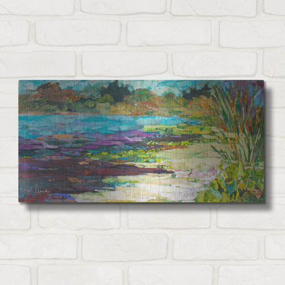 Luxe Metal Art 'Wekiva Sand Lake' by St. Hilaire Elizabeth, Metal Wall Art,24x12