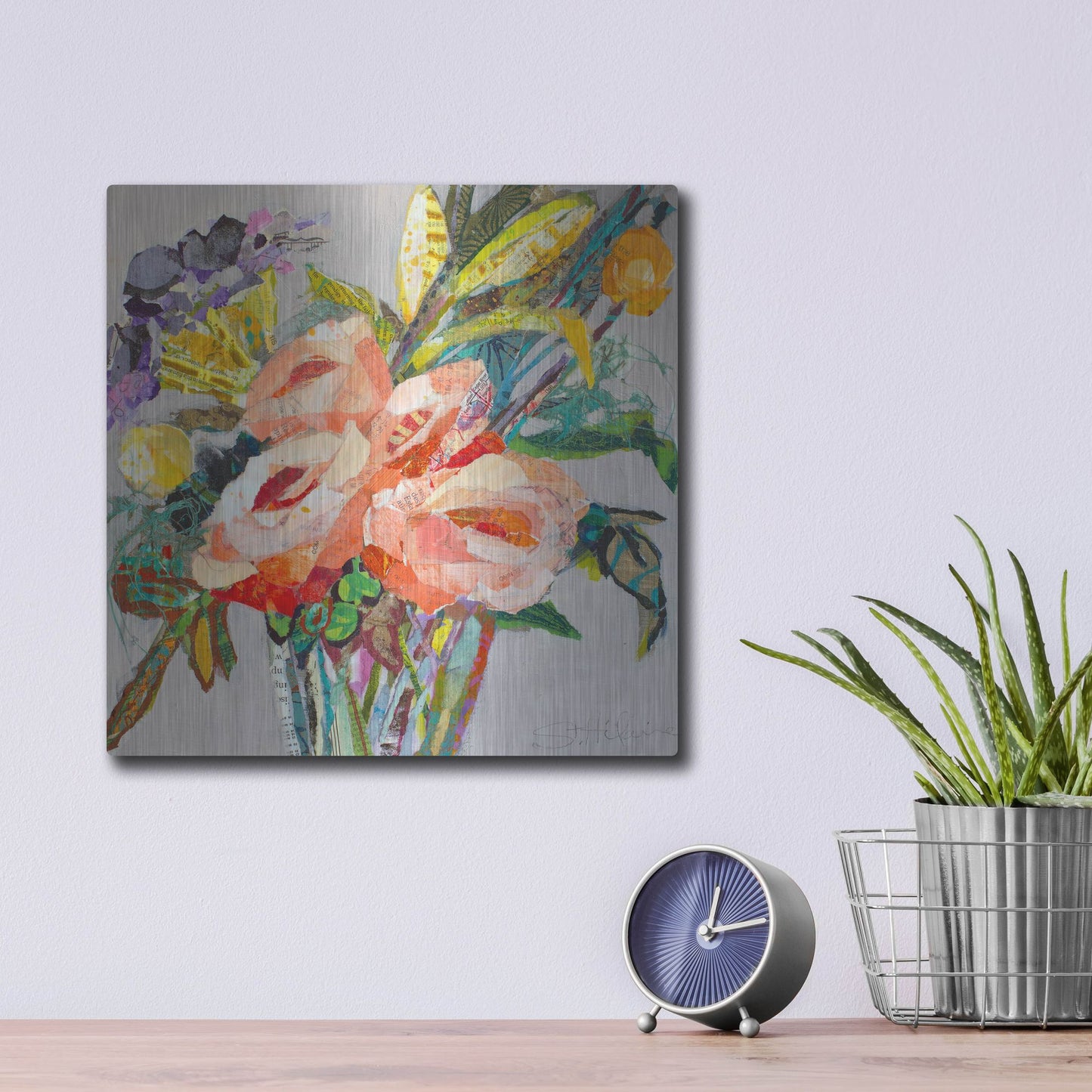 Luxe Metal Art 'Sweet Mexico' by St. Hilaire Elizabeth, Metal Wall Art,12x12