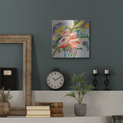 Luxe Metal Art 'Sweet Mexico' by St. Hilaire Elizabeth, Metal Wall Art,12x12