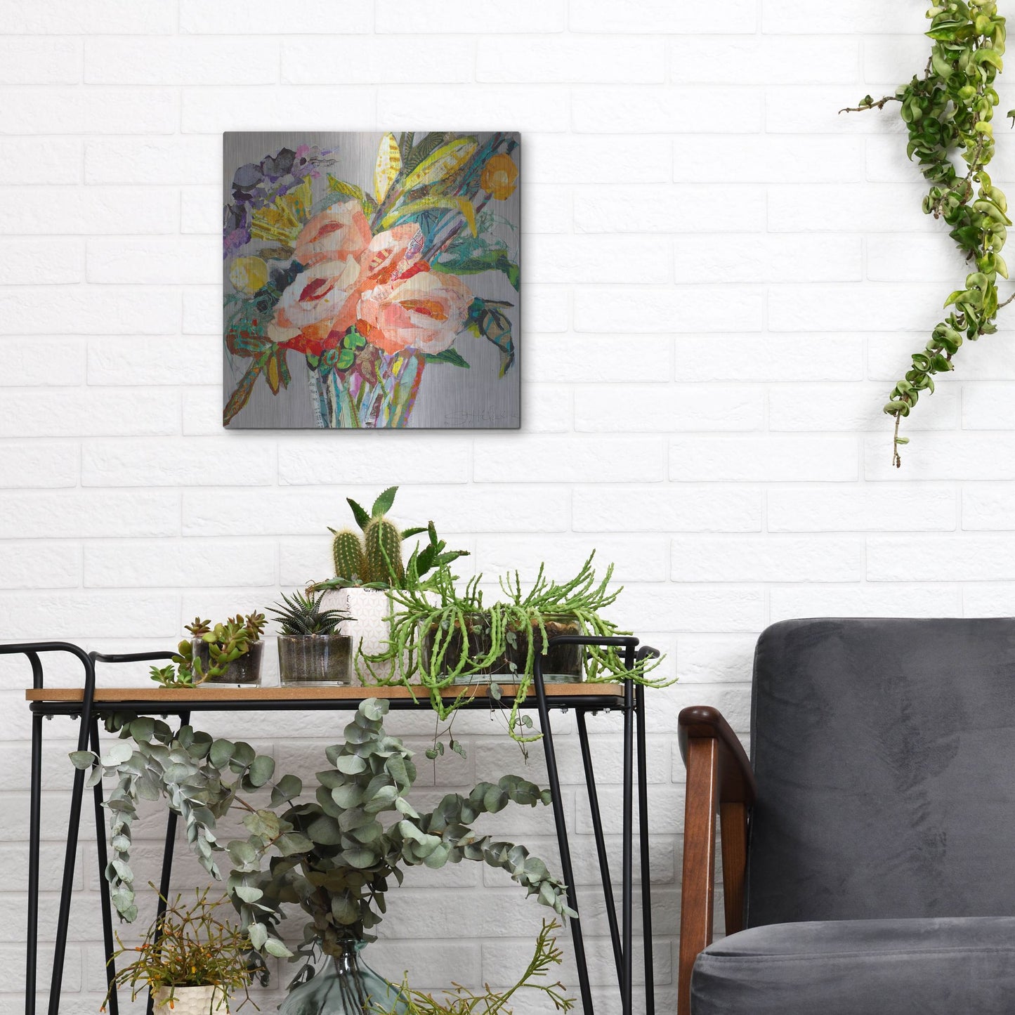 Luxe Metal Art 'Sweet Mexico' by St. Hilaire Elizabeth, Metal Wall Art,12x12