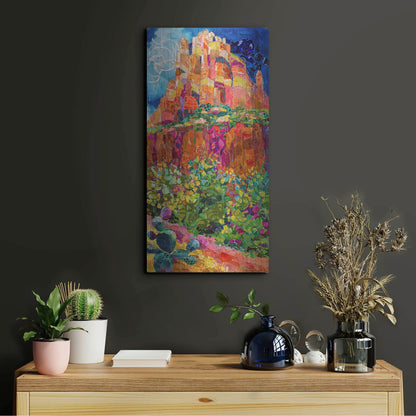 Luxe Metal Art 'Magic Mountain' by St. Hilaire Elizabeth, Metal Wall Art,12x24