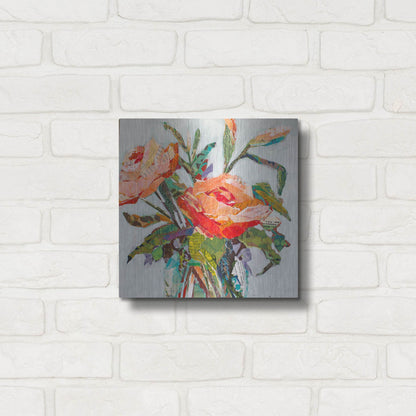 Luxe Metal Art 'Hacienda Dream' by St. Hilaire Elizabeth, Metal Wall Art,12x12