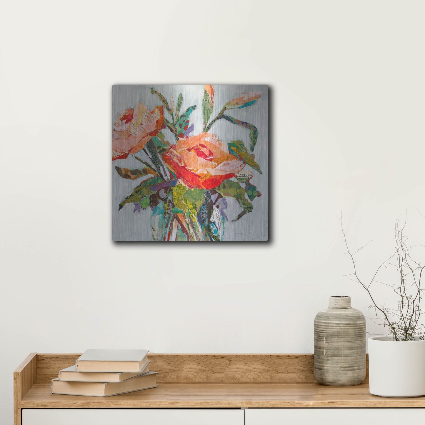 Luxe Metal Art 'Hacienda Dream' by St. Hilaire Elizabeth, Metal Wall Art,12x12