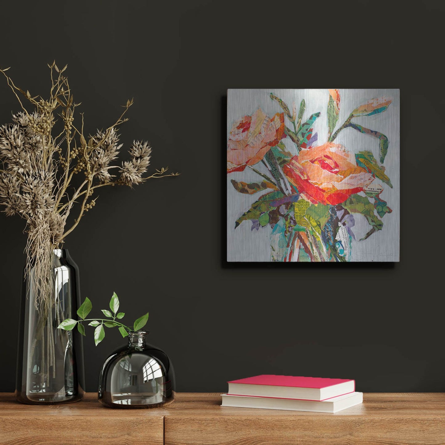 Luxe Metal Art 'Hacienda Dream' by St. Hilaire Elizabeth, Metal Wall Art,12x12