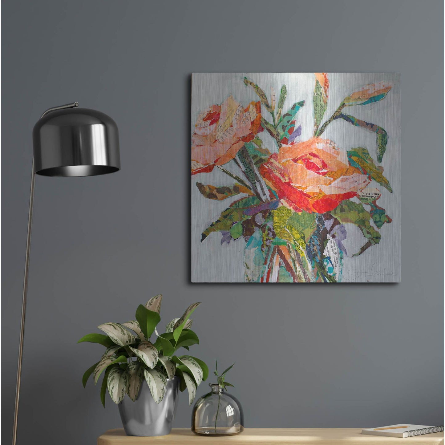 Luxe Metal Art 'Hacienda Dream' by St. Hilaire Elizabeth, Metal Wall Art,24x24