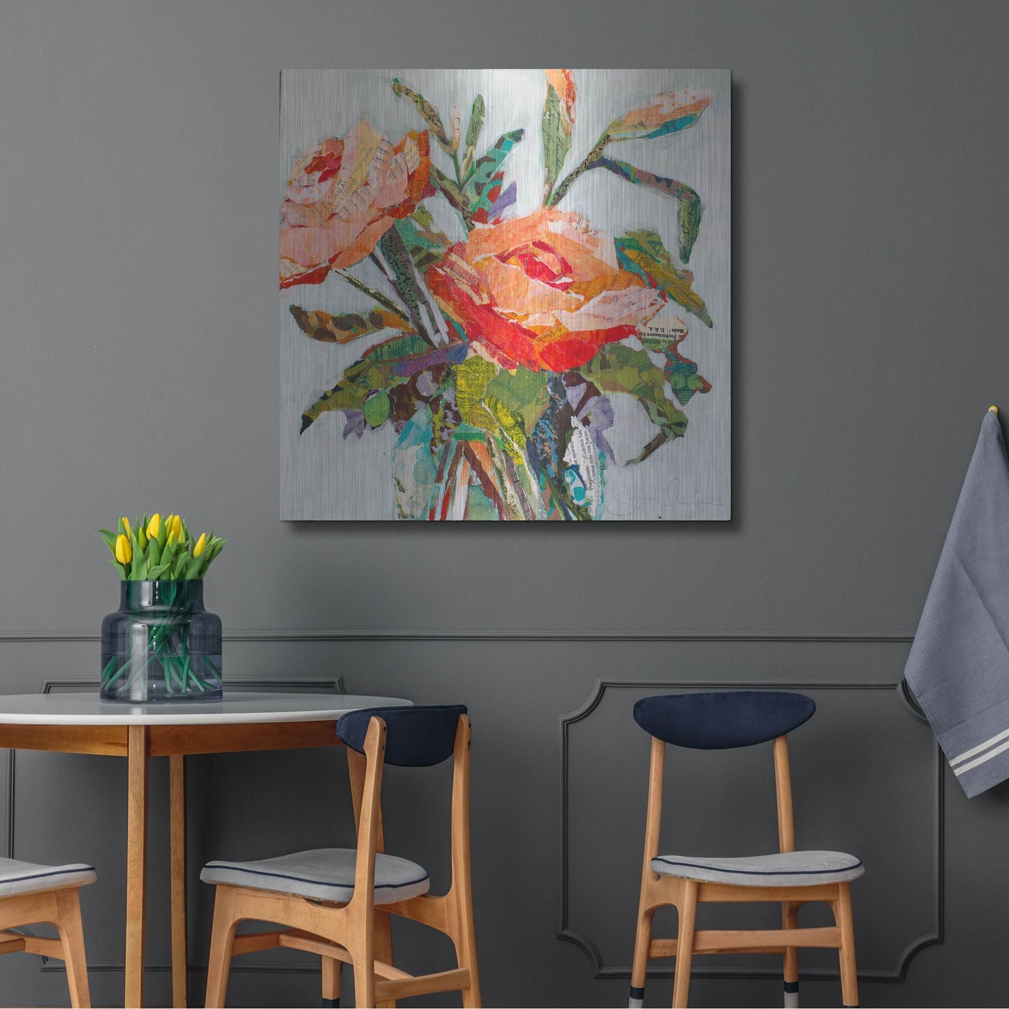 Luxe Metal Art 'Hacienda Dream' by St. Hilaire Elizabeth, Metal Wall Art,36x36