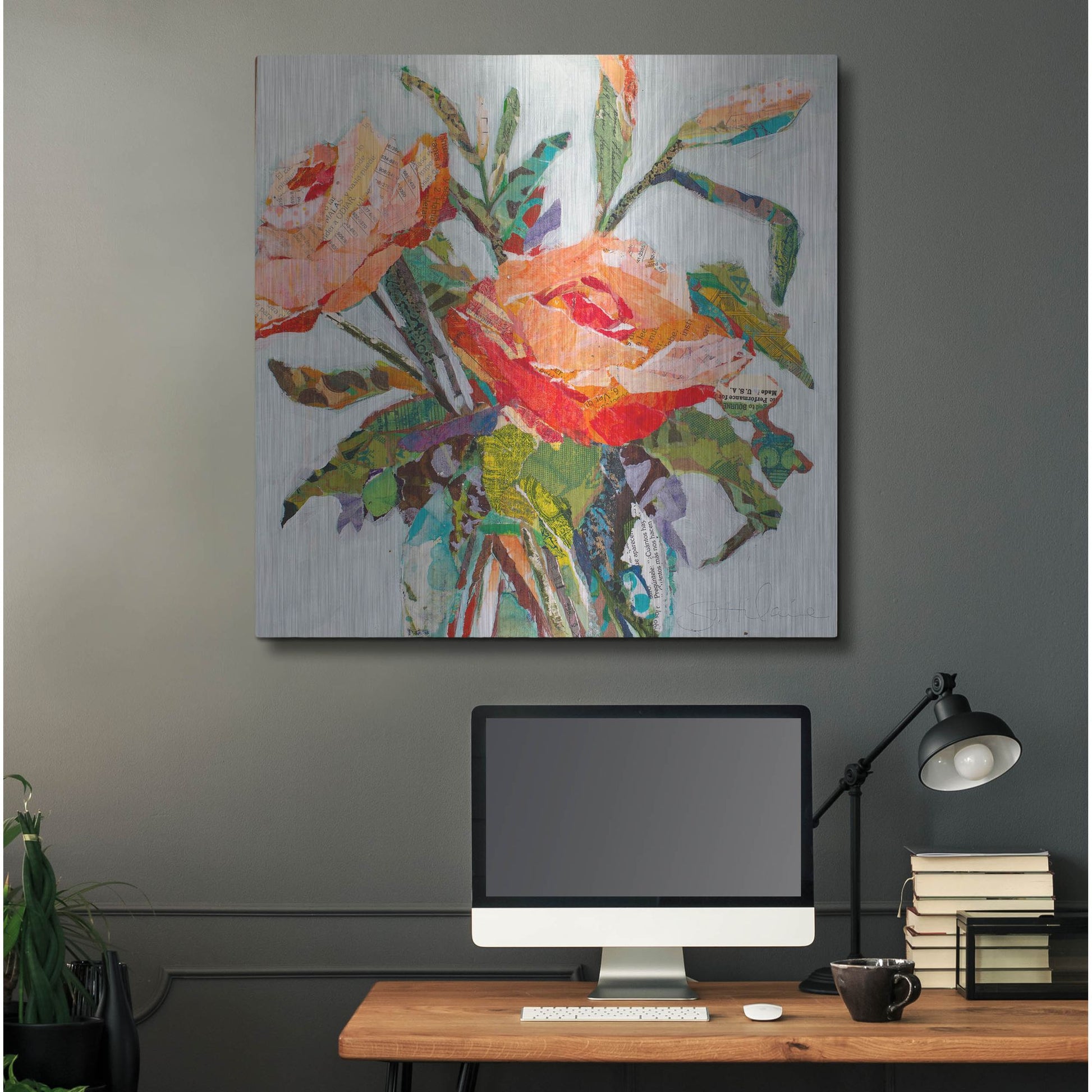 Luxe Metal Art 'Hacienda Dream' by St. Hilaire Elizabeth, Metal Wall Art,36x36