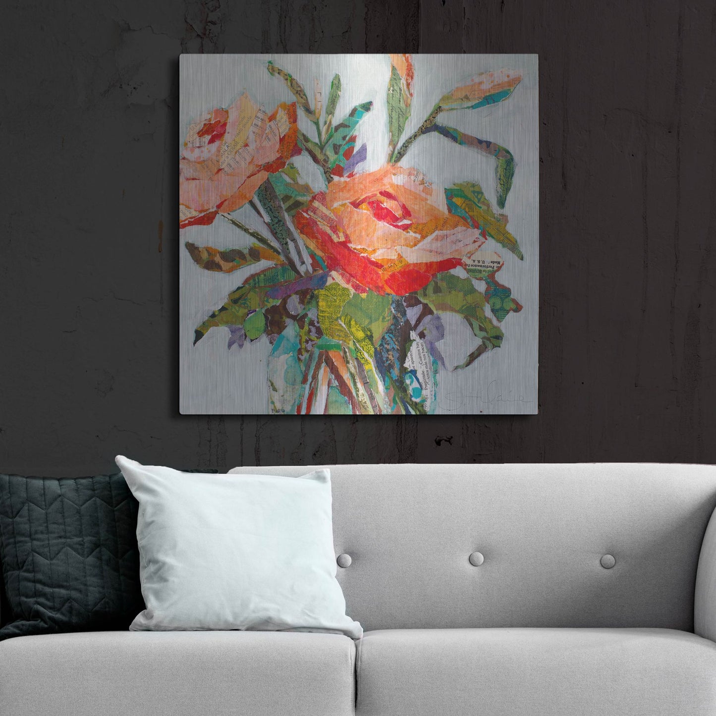 Luxe Metal Art 'Hacienda Dream' by St. Hilaire Elizabeth, Metal Wall Art,36x36