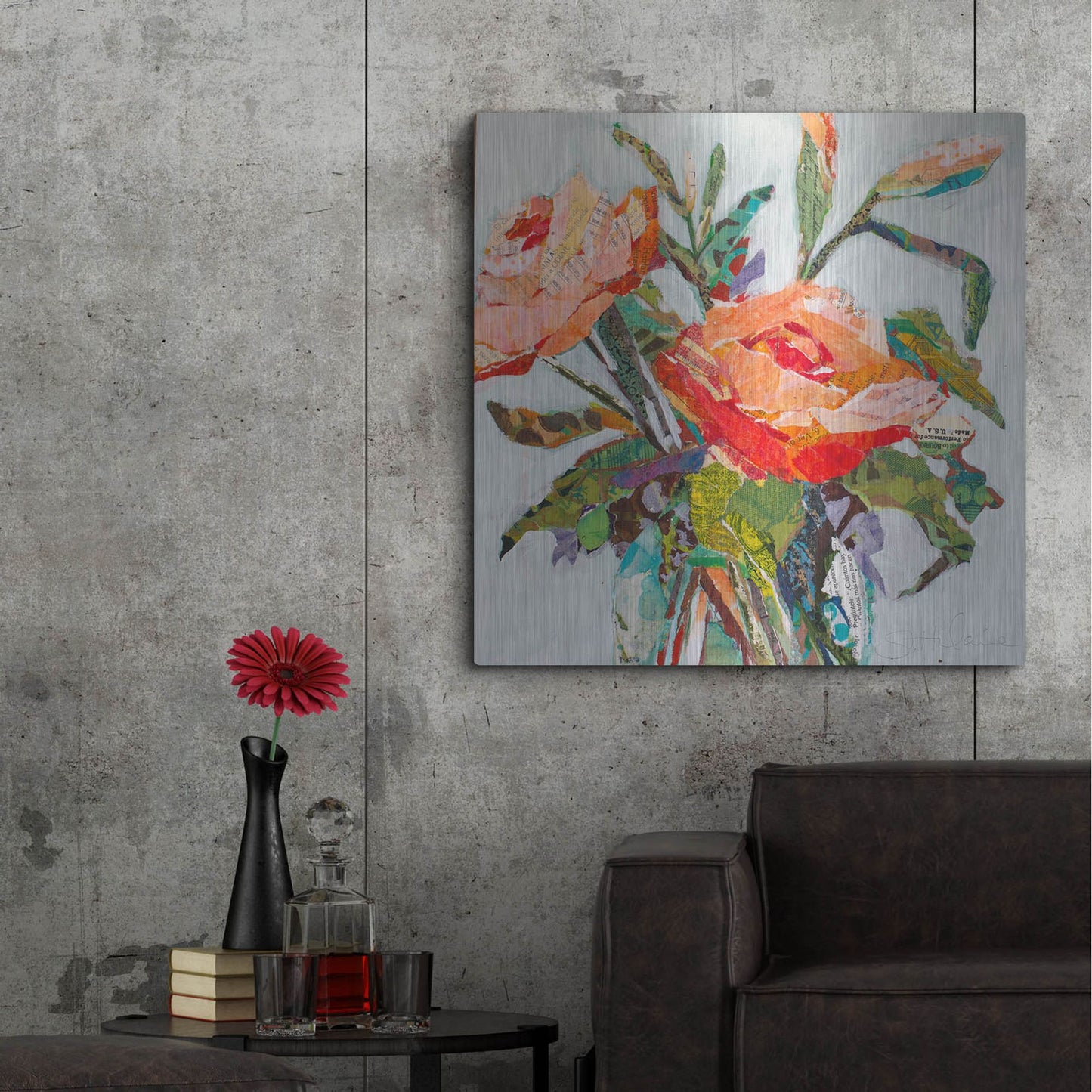 Luxe Metal Art 'Hacienda Dream' by St. Hilaire Elizabeth, Metal Wall Art,36x36