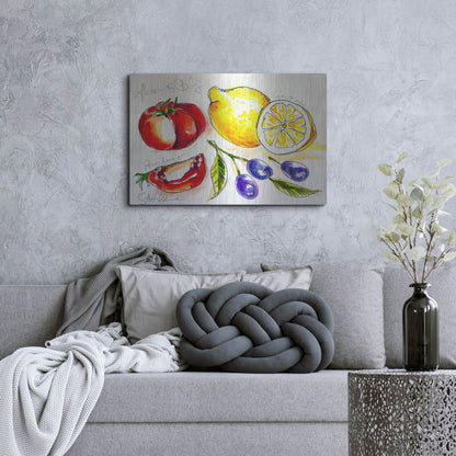 Luxe Metal Art 'Flavors of Italy' by St. Hilaire Elizabeth, Metal Wall Art,36x24