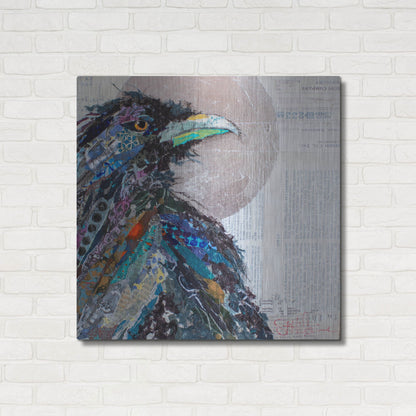 Luxe Metal Art 'Raven 3' by St. Hilaire Elizabeth, Metal Wall Art,36x36