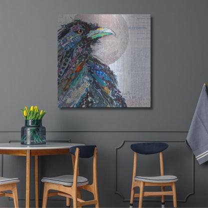 Luxe Metal Art 'Raven 3' by St. Hilaire Elizabeth, Metal Wall Art,36x36