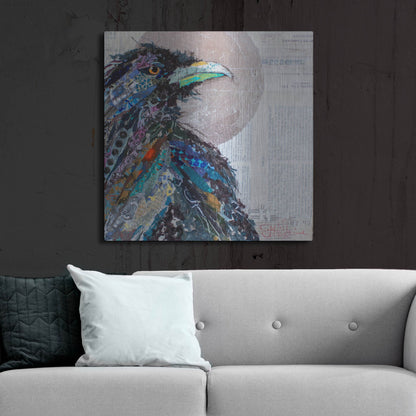 Luxe Metal Art 'Raven 3' by St. Hilaire Elizabeth, Metal Wall Art,36x36