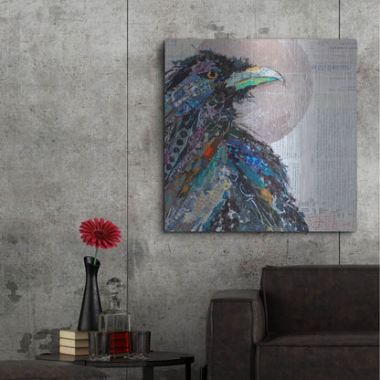 Luxe Metal Art 'Raven 3' by St. Hilaire Elizabeth, Metal Wall Art,36x36