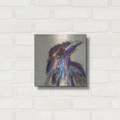 Luxe Metal Art 'Raven 2' by St. Hilaire Elizabeth, Metal Wall Art,12x12
