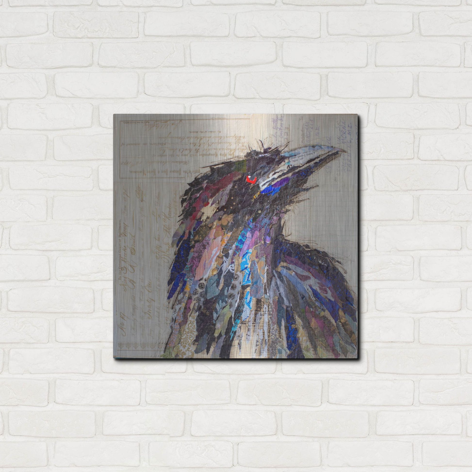 Luxe Metal Art 'Raven 2' by St. Hilaire Elizabeth, Metal Wall Art,24x24