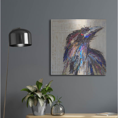 Luxe Metal Art 'Raven 2' by St. Hilaire Elizabeth, Metal Wall Art,24x24
