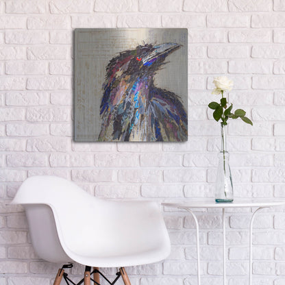 Luxe Metal Art 'Raven 2' by St. Hilaire Elizabeth, Metal Wall Art,24x24