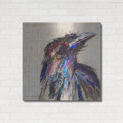 Luxe Metal Art 'Raven 2' by St. Hilaire Elizabeth, Metal Wall Art,36x36