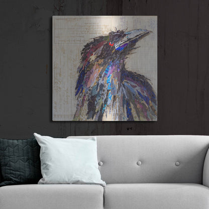 Luxe Metal Art 'Raven 2' by St. Hilaire Elizabeth, Metal Wall Art,36x36