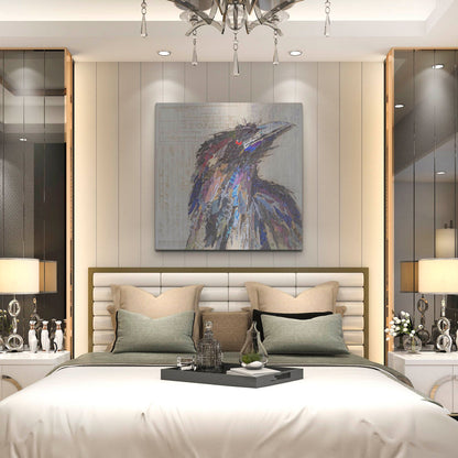 Luxe Metal Art 'Raven 2' by St. Hilaire Elizabeth, Metal Wall Art,36x36