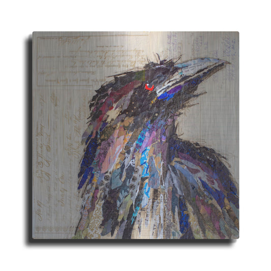 Luxe Metal Art 'Raven 2' by St. Hilaire Elizabeth, Metal Wall Art