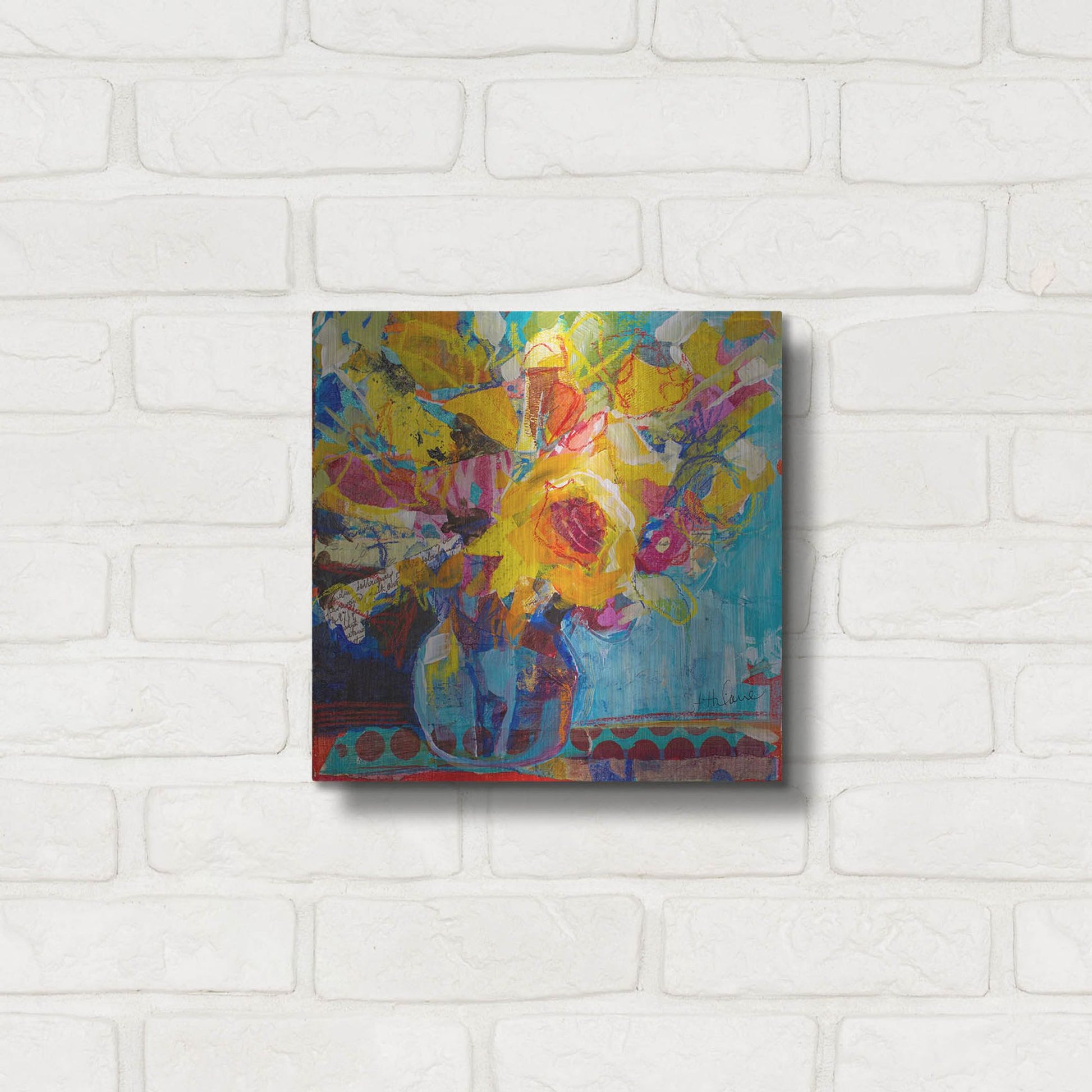 Luxe Metal Art 'Only In Dreams 3' by St. Hilaire Elizabeth, Metal Wall Art,12x12