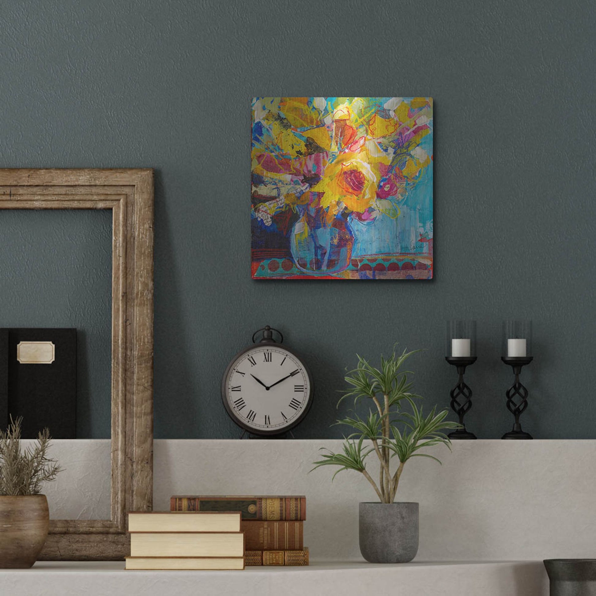 Luxe Metal Art 'Only In Dreams 3' by St. Hilaire Elizabeth, Metal Wall Art,12x12