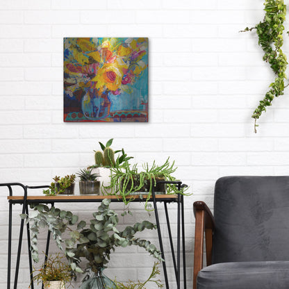 Luxe Metal Art 'Only In Dreams 3' by St. Hilaire Elizabeth, Metal Wall Art,12x12