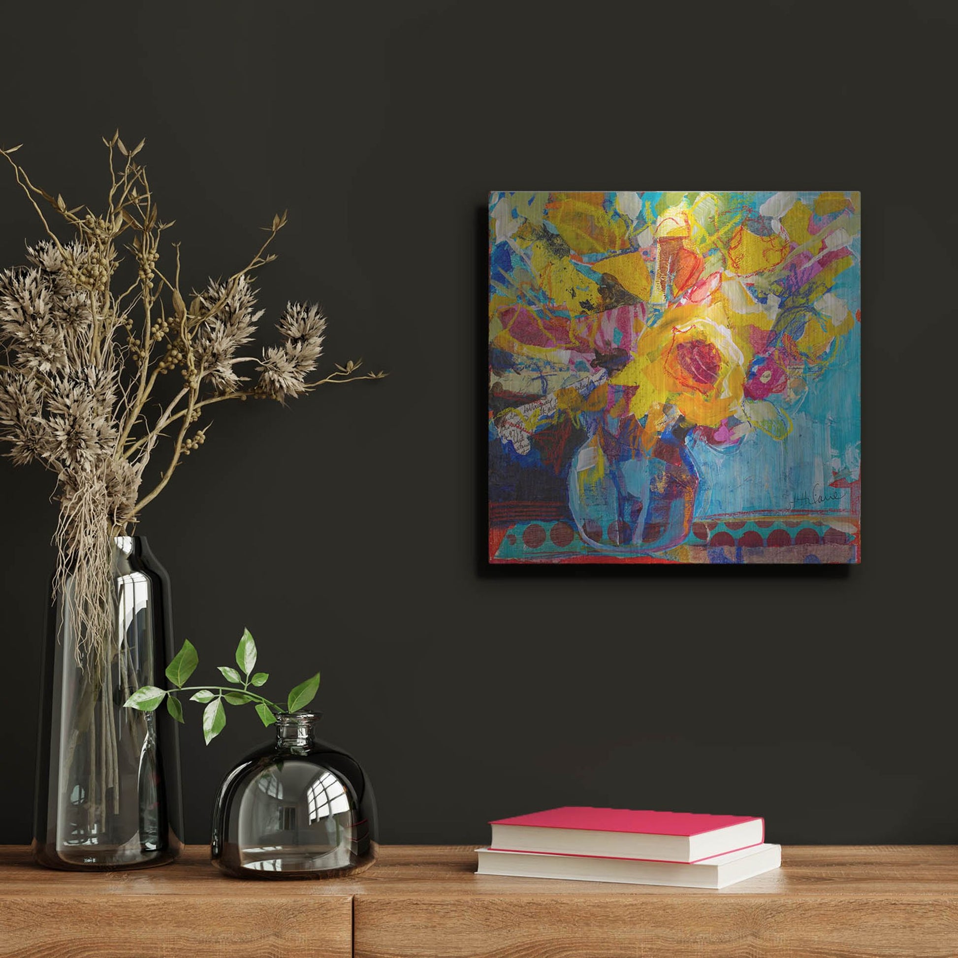 Luxe Metal Art 'Only In Dreams 3' by St. Hilaire Elizabeth, Metal Wall Art,12x12