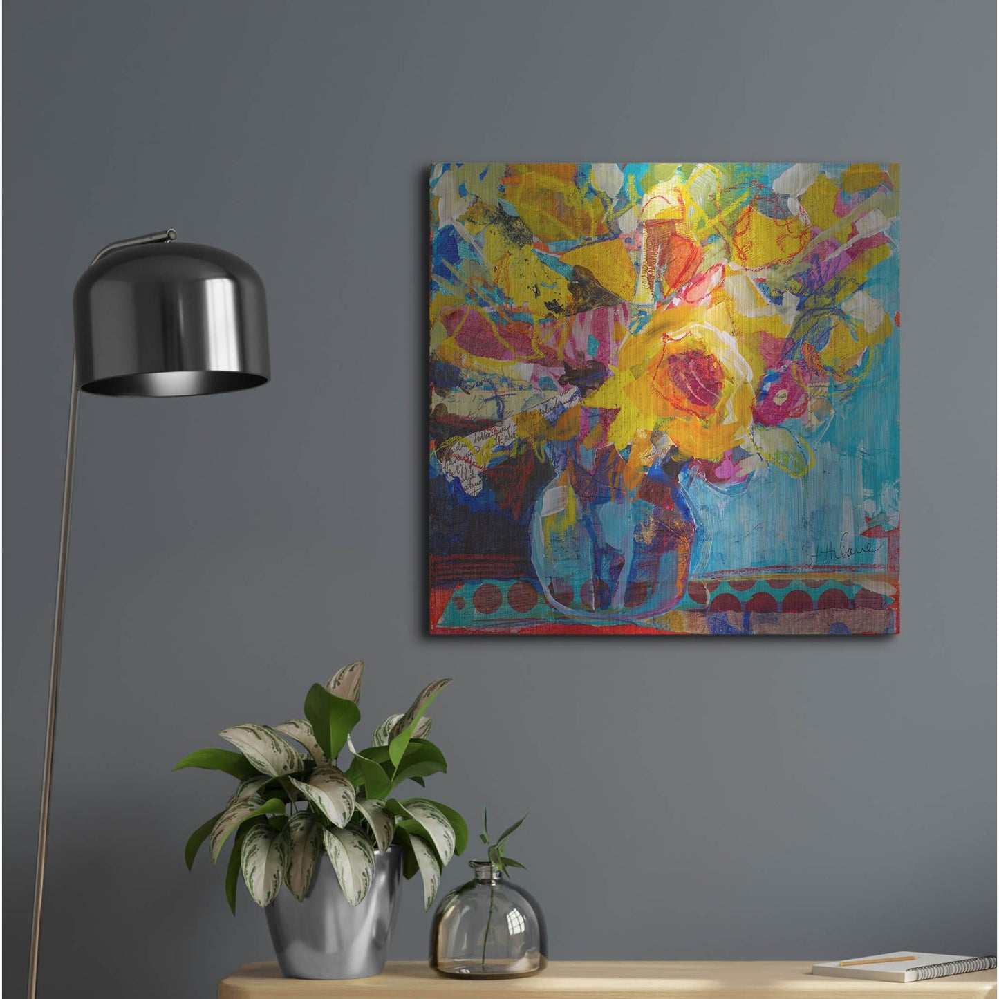 Luxe Metal Art 'Only In Dreams 3' by St. Hilaire Elizabeth, Metal Wall Art,24x24