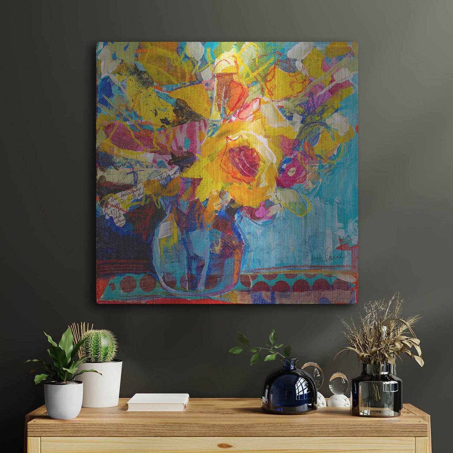 Luxe Metal Art 'Only In Dreams 3' by St. Hilaire Elizabeth, Metal Wall Art,24x24