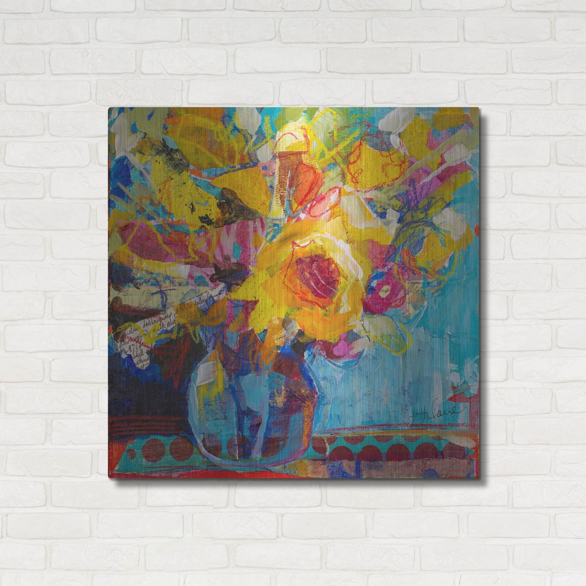 Luxe Metal Art 'Only In Dreams 3' by St. Hilaire Elizabeth, Metal Wall Art,36x36