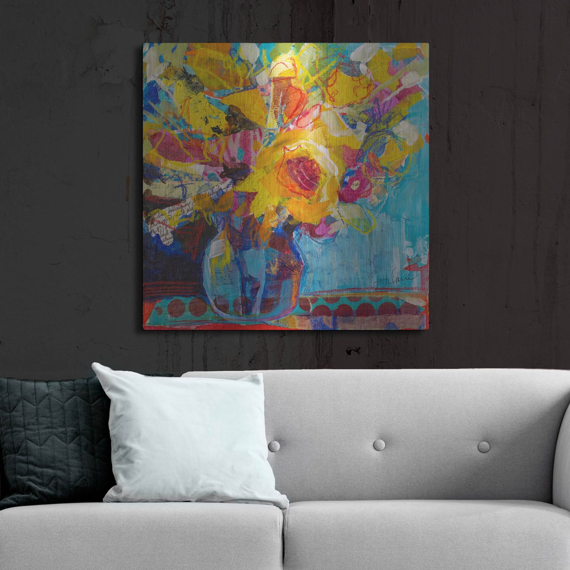 Luxe Metal Art 'Only In Dreams 3' by St. Hilaire Elizabeth, Metal Wall Art,36x36