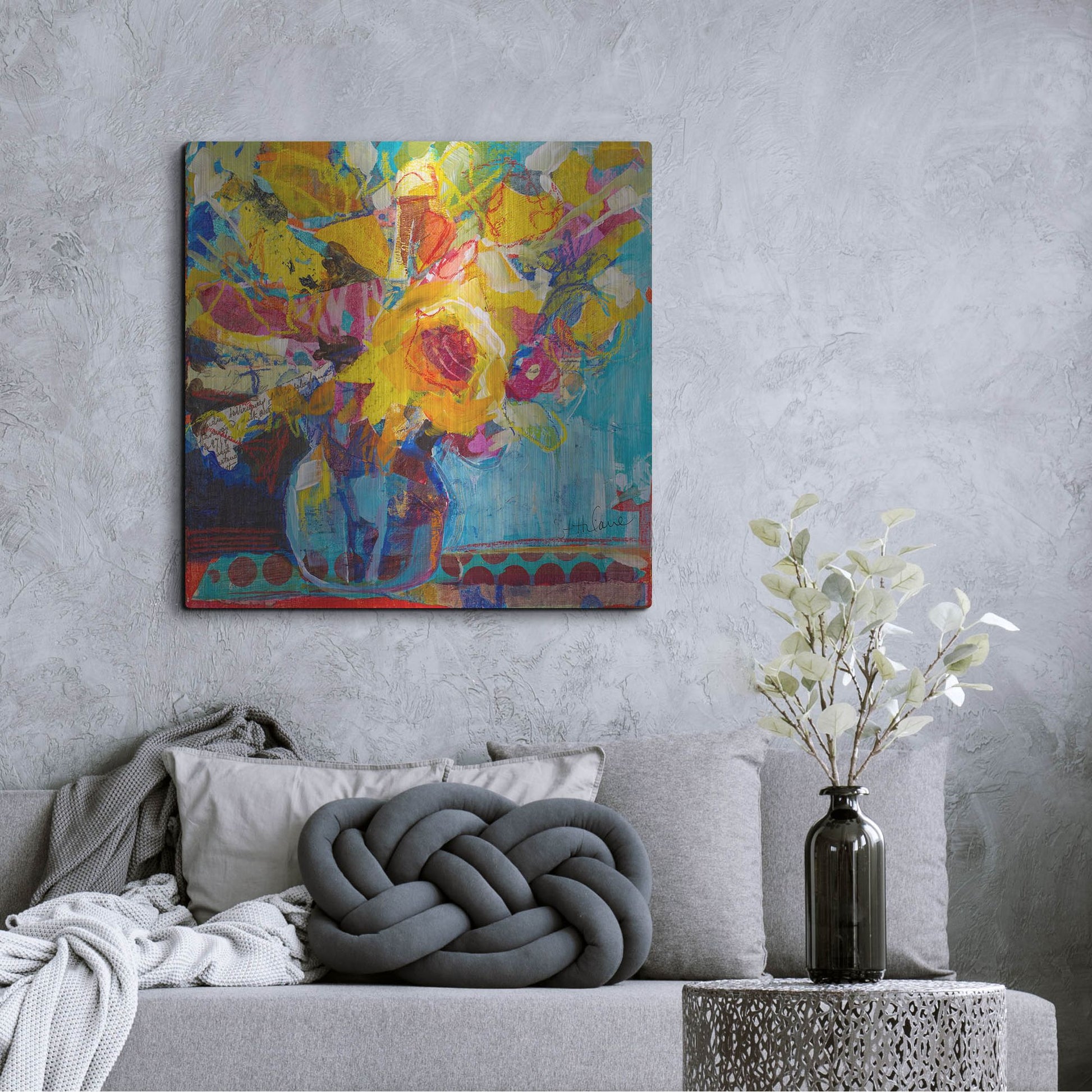 Luxe Metal Art 'Only In Dreams 3' by St. Hilaire Elizabeth, Metal Wall Art,36x36