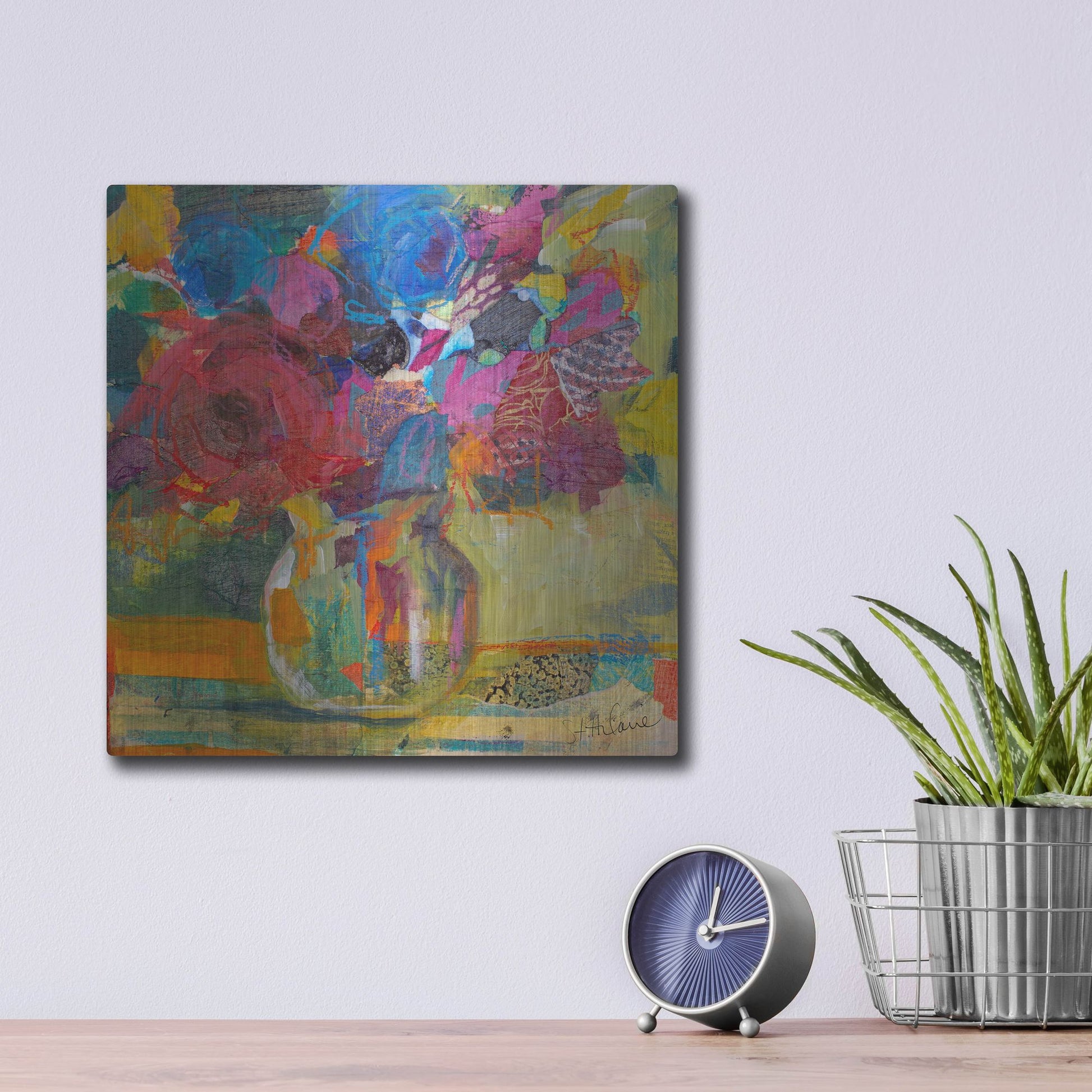 Luxe Metal Art 'Only In Dreams 1' by St. Hilaire Elizabeth, Metal Wall Art,12x12