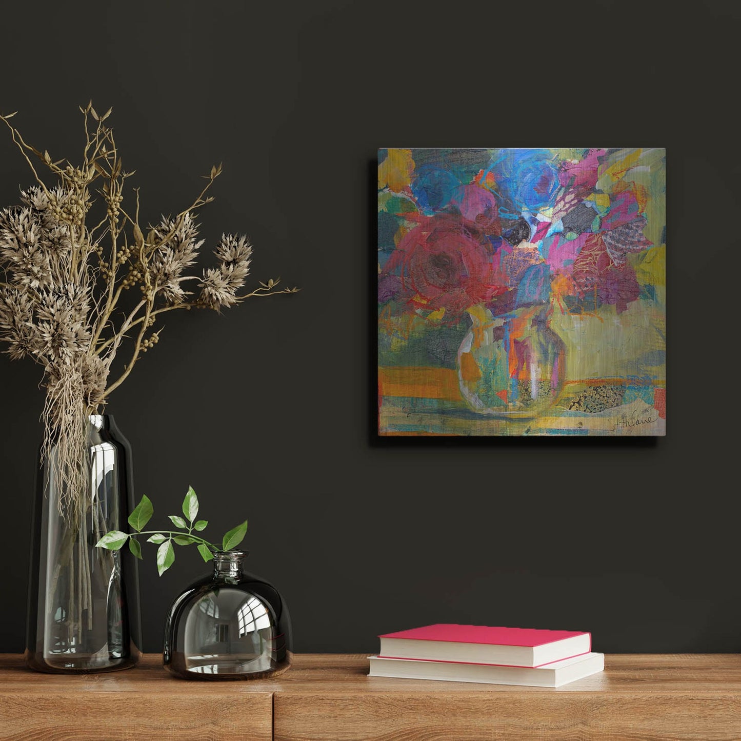 Luxe Metal Art 'Only In Dreams 1' by St. Hilaire Elizabeth, Metal Wall Art,12x12