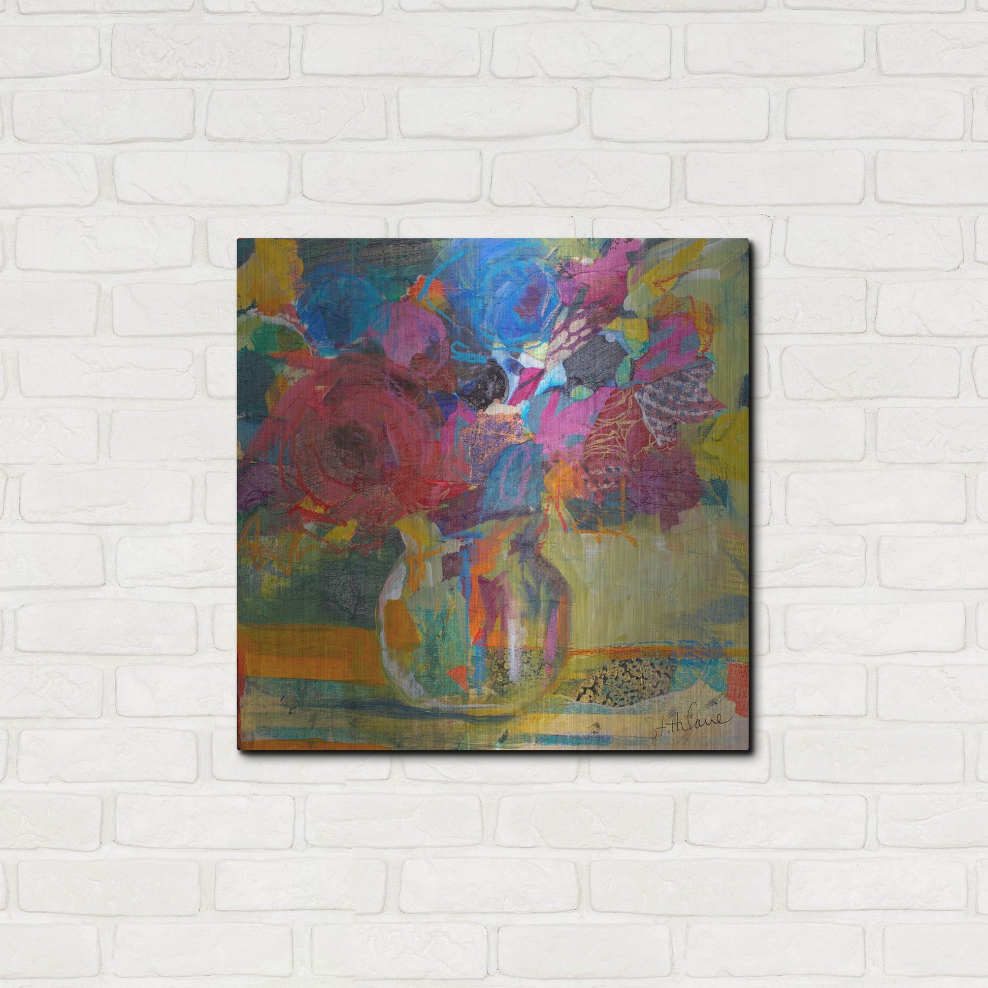 Luxe Metal Art 'Only In Dreams 1' by St. Hilaire Elizabeth, Metal Wall Art,24x24