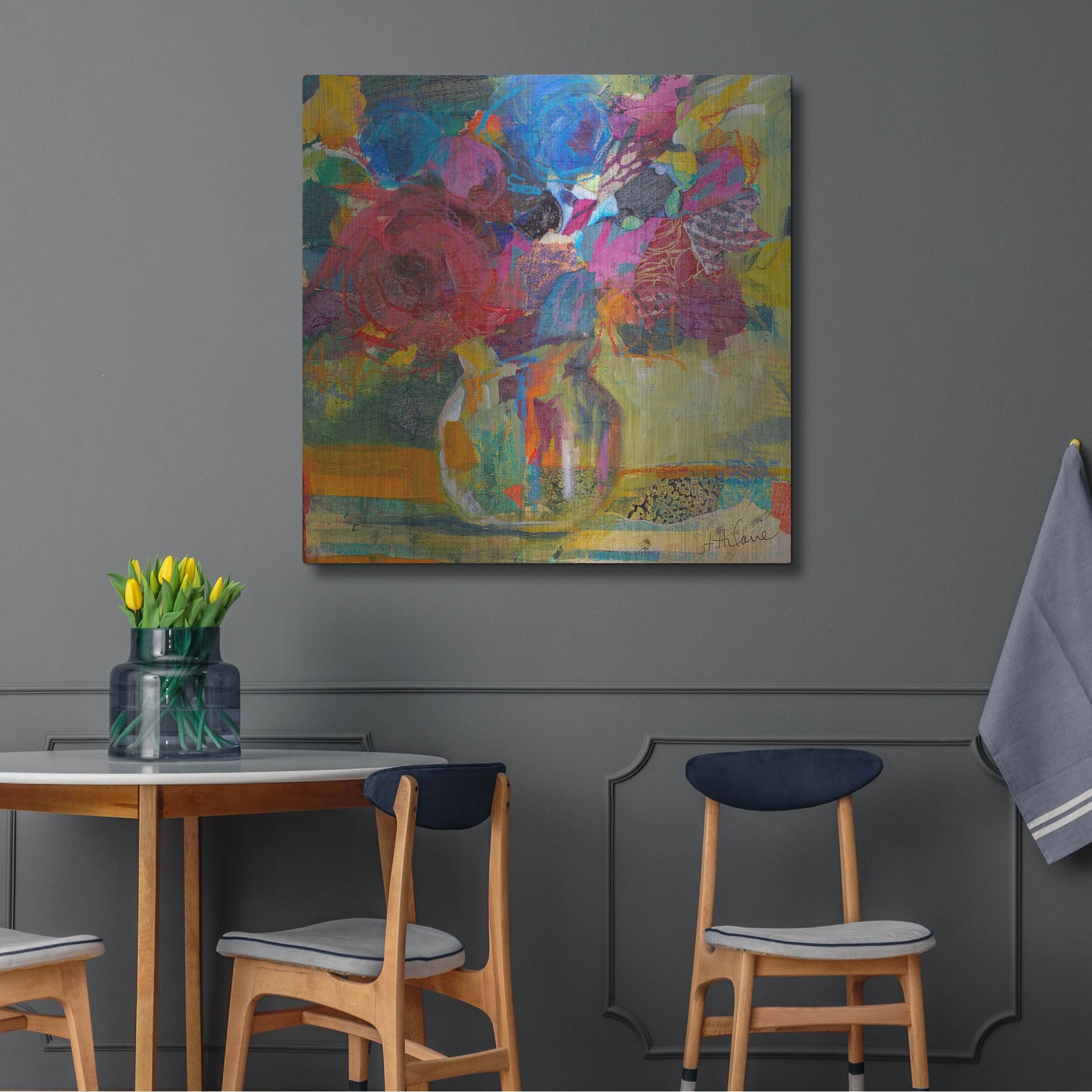 Luxe Metal Art 'Only In Dreams 1' by St. Hilaire Elizabeth, Metal Wall Art,36x36