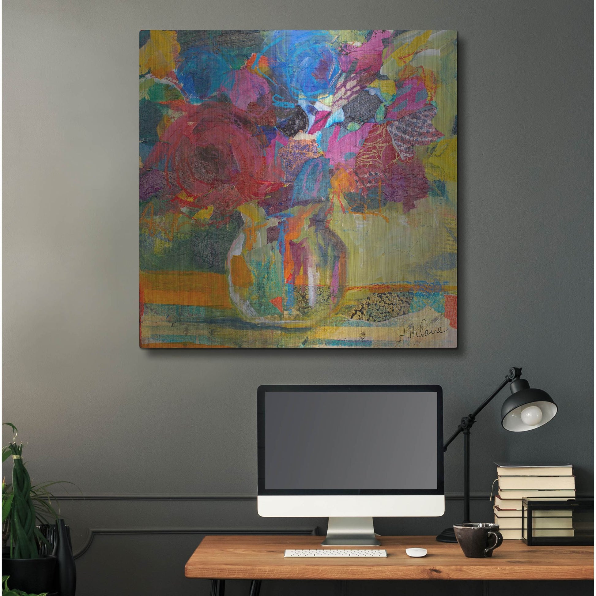 Luxe Metal Art 'Only In Dreams 1' by St. Hilaire Elizabeth, Metal Wall Art,36x36